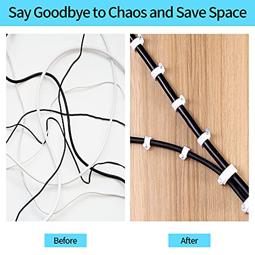 Abnii Cable Clips, 400 Pcs, 4mm 6mm 8mm 10mm, Wire Wall Clips with Steel Nails, Ethernet Cable Clips, Cable Tacks Coax Holder Clips, RG6 RG59 CAT6 RJ45 Cable Cord Clips, White… - color: White, size: 4/6/8/10mm-400pc