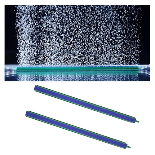 WishLotus Fish Tank Air Bubbler, 2 PCS Durable Long Strip Aquarium Bubbler Stone Bar 12 Inch Aquarium Air Stones Bubbler Wall Air Stone Tube for Fish Tank Air Pump Aquarium Accessories - size: 12 Inch