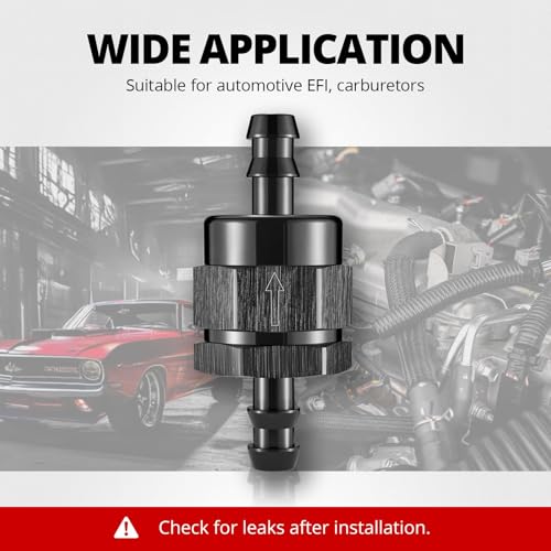 EVIL ENERGY 3/8" Check Valve, One Way Non-Return Valve Fitting Aluminum Black - size: 3/8
