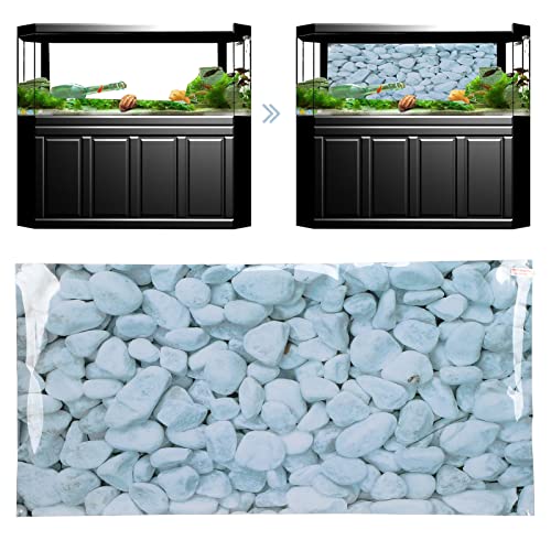 3D PVC Aquarium Background Poster, Self Adhesive Fish Tank Decoration, Realistic Underwater Scene Wallpaper for Freshwater and Saltwater Aquariums with Non Durable (122 * 50CM) - size: 122*50CM