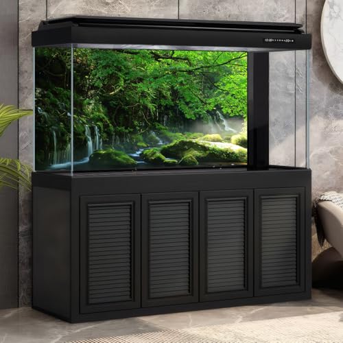 Mountain Waterfall Aquarium Background Tropical Jungle Rainforest Fish Tank Background Stunning Cascading Falls Mossy Rocks Terrarium Backgrounds Tranquil Stream Trees Reptile Tank Backgrounds 24x16in - color: Green, size: 24(W)x16(H)in