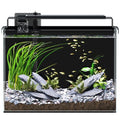 5 Gallon Fish Tank Aquarium Kit with Filter, LED Light with Timer, Siphon Vacuum Cleaner, Lid, Self-Cleaning Glass Rimless Betta Tank - size: 5 Gallon without Heater