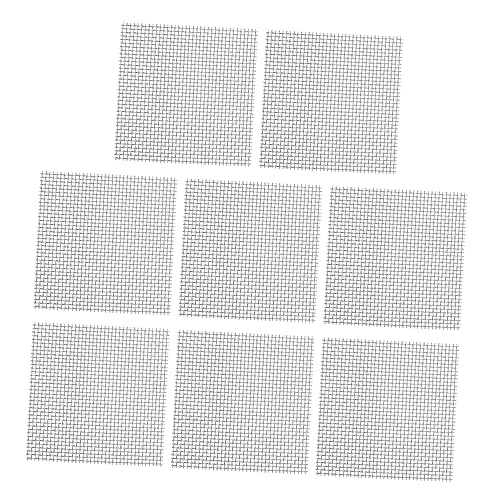 Happyyami 8pcs Aquarium Tank Divider Stainless Steel Wire Mesh Pad Fish Tank Moss Plant Holder Net for Fixed Grass Supplies