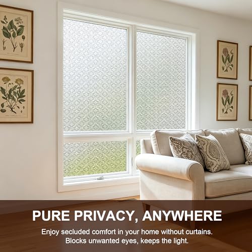 Flowering Crab Apple Window Privacy Film, Static Cling, 35.4"x78.74" - color: Flowering Crab Apple, size: 35.4" x 78.7"