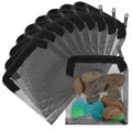 10PCS Aquarium Filter Media Bags, 3x4 Inch Fish Tank Media Mesh Filter Bags, Reusable Mesh Filters Bag for Activated Carbon, Filter-Stones and Ceramic Rings, Black Mesh-Net Filters Bag with Zipper