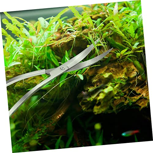 HANABASS Wave Stainless Steel Aquarium Scissor Rustproof Trimming Tool for Freshwater Plant Care Ergonomic Design for Comfortable Use for Aquascaping Low-Angle Trimming