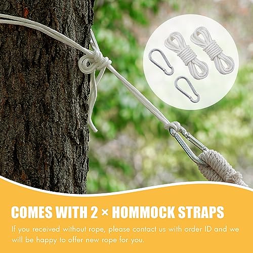 HappyPicnic Double Hammock with 9.8FT2 Rope, Portable 2 Persons Hammock with Carrying Bag- Patio Hammocks Hanging Camping Bed for Patio, Backyard, Porch, Outdoor and Indoor Use - color: Color, size: XX-Large