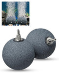Pawfly Aquarium Air Stone 3 Inch Fish Tank Air Stone, Ball Bubbler Round Oxygen Diffuser for Air Pump Fish Tanks Buckets Small Ponds and DWC Systems, 2 Pack - size: 3 Inch