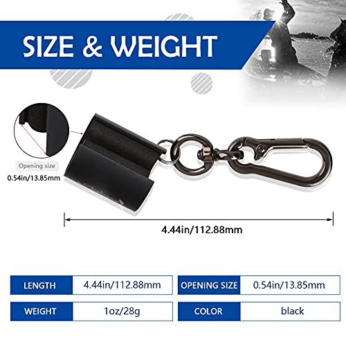 Creek Rod Clips Wearable Fishing Rod Holder Clip Fly Fishing Pole Accessories 1PCS & 2PCS - color: Cylindrical-Black-1PCS