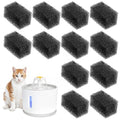12 Pcs Cat Water Fountain Sponge Filters Pet Fountain Replacement Filters Cat Sponges for 92oz/2.8L Pet Fountain Small Sponge Filter for Cat and Dog (Black)