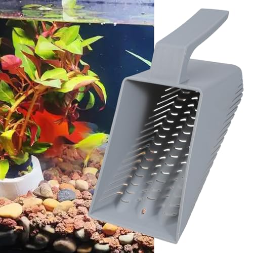 Aquarium Sand Shovel Gravel Strainer Substrate with Ergonomic Handle Sifter for Fish Tank Garden Scooper