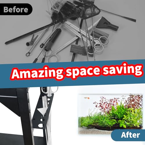 YEMOO Aquarium Stand 20-29 Gallon, 29 Gallon Fish Tank Stand with Aquarium Tools Organizer, 3 Tier Breeder Tank Stand with Storage Cabinet, Heavy Duty Metal Frame for 20 - 29 Gallon Long Aquarium (20-29 Gallon Fish Tank Stand)