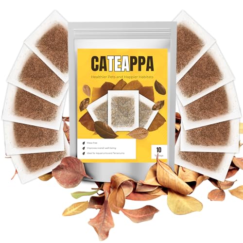 SunGrow Catappa Bags for Bettas, All The Benefits Without The Mess, Helps Mend Fins and Gills, Encourages Reproduction, Adds Beautiful Amber Color to Water, 10 pcs