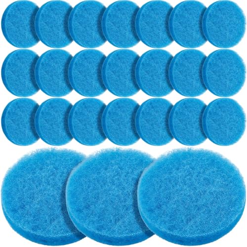 Tranqun 24 Pcs Fine Filter Water Polishing Pad Compatible with Fluval Fx4, Fx5, Fx6 7 x 7 x 0.79 Inches Blue Filter Media Canister Aquarium Water Polishing Pads - color: Polyester Blue, size: 7 x 7 x 0.79 Inches