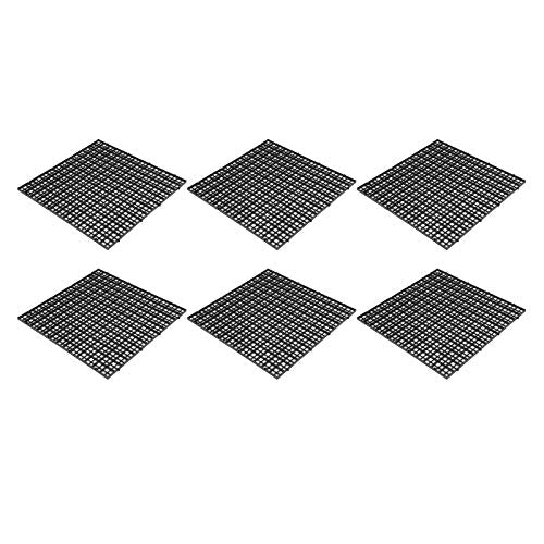 GOWENIC 6Pcs Aquarium Grid Plate, Fish Tank Bottom Isolation Filter Divider, Crate Cutting Splicing Panel for Breeding Livebearers Reptile (30 * 30CM) - color: Black