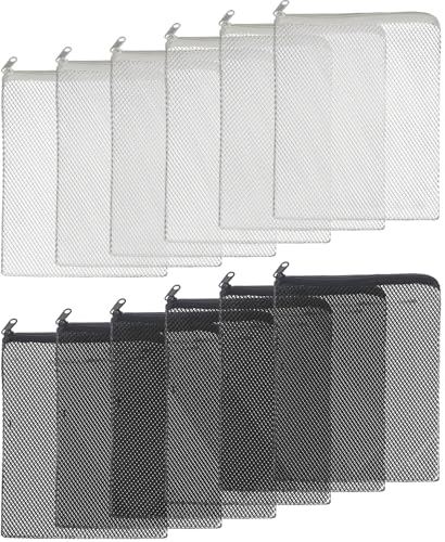 Pawfly 12 Pack Black & White Aquarium Filter Media Bags, Fish Tank Fine Mesh Bag with Plastic Zipper Aquarium Reusable Mesh Bag for Activated Carbon Bio Filter Balls Filter Stones, 7.9" x 5.9" - size: 7.9" x 5.9"（12 Pcs）