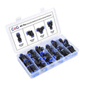 40Pcs Quick Connect Air Hose Fittings Kit - 1/4 inch OD, 10 Splitters, 10 Elbows, 10 Tees, 10 Straight, Pneumatic Push to Connect Fittings for 1/4 inch Tube - size: 40 PCS