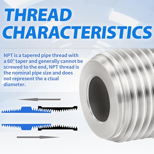 ChillWaves 304 Stainless Steel In-Line Split Check Valve 1/2" NPT Male Thread, One-Way Non-return Check Valve for Backflow Prevention(1-PACK) - size: 1/2" MNPT, style: Split Check Valve