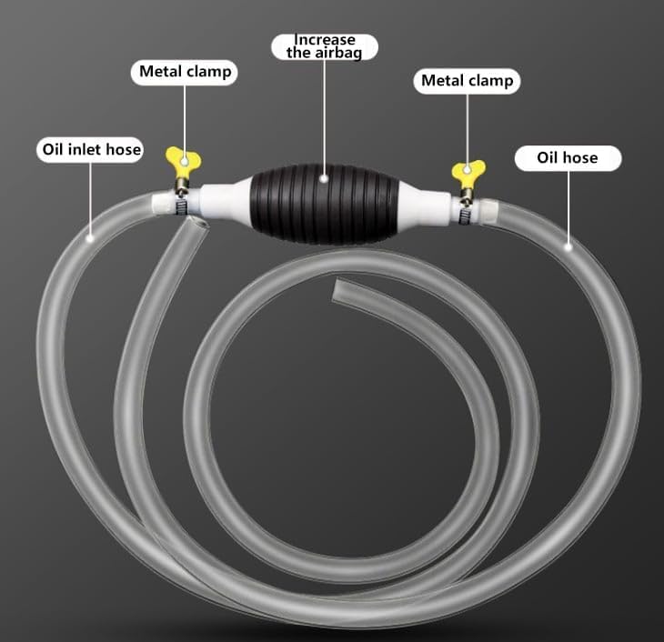 2024 Multifunction Liquid Sucker Pump, Manual Fuel Transfer Pump Portable Siphon Pump for Gas Gasoline Oil Fuel Petrol Diesel Fluid Water Fish Tank (4.9ft) - size: 4.9ft