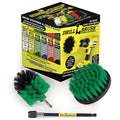 Drill Brush Kitchen Accessories - Kitchen Cleaning Extension Kit - Kitchen Sink Hard Water Remover - Kitchen Cleaning Supplies - Oven Scrubber Brush Set - Countertop Cleaning Brush - Household Brush - color: Green