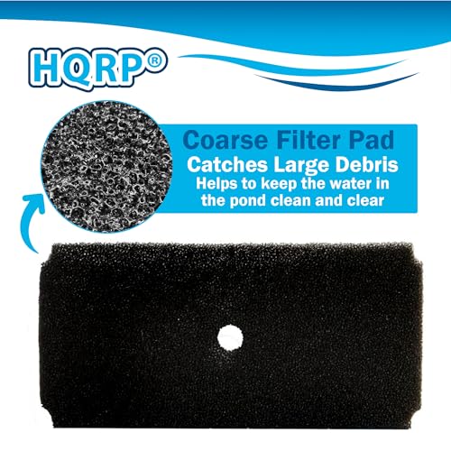 HQRP 8-Pack Coarse and Fine Pre-Filter Pads Compatible with Sunterra 320106 337106 Pump Pre-Filter Box, Blue and Black Filters Replacement - size: 8-Pack