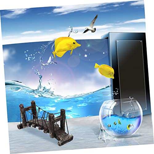 Veemoon Fish Tank Simulation Rope Bridge Aquatic Ornament for Landscape Decoration