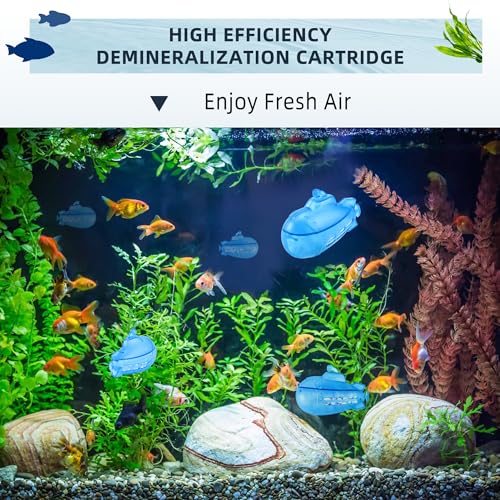 AMI PARTS Humidifier Tank Cleaner for Warm&Cool Most Humidifiers and Fish Tank Humidifier Demineralization Purifie Water Soften Hard Water 18-Pack (Blue, Adorable, Submarine Shape) - color: Blue