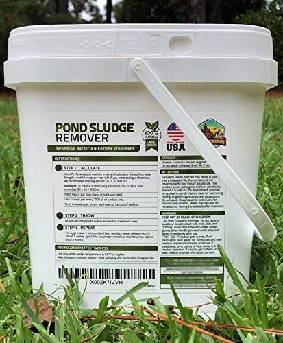 Pond Sludge Remover – 5 Pounds Beneficial Pond Bacteria & Enzyme Treatment - 100% Natural Muck Digester – Safe for All Aquatic Life and Recreation - Made in The USA - size: 10 Scoops