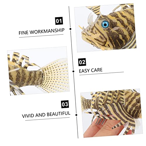 YARNOW Fish Tank Accessory Realistic Landscape Fake Fish Safe Suction Cup Silicone
