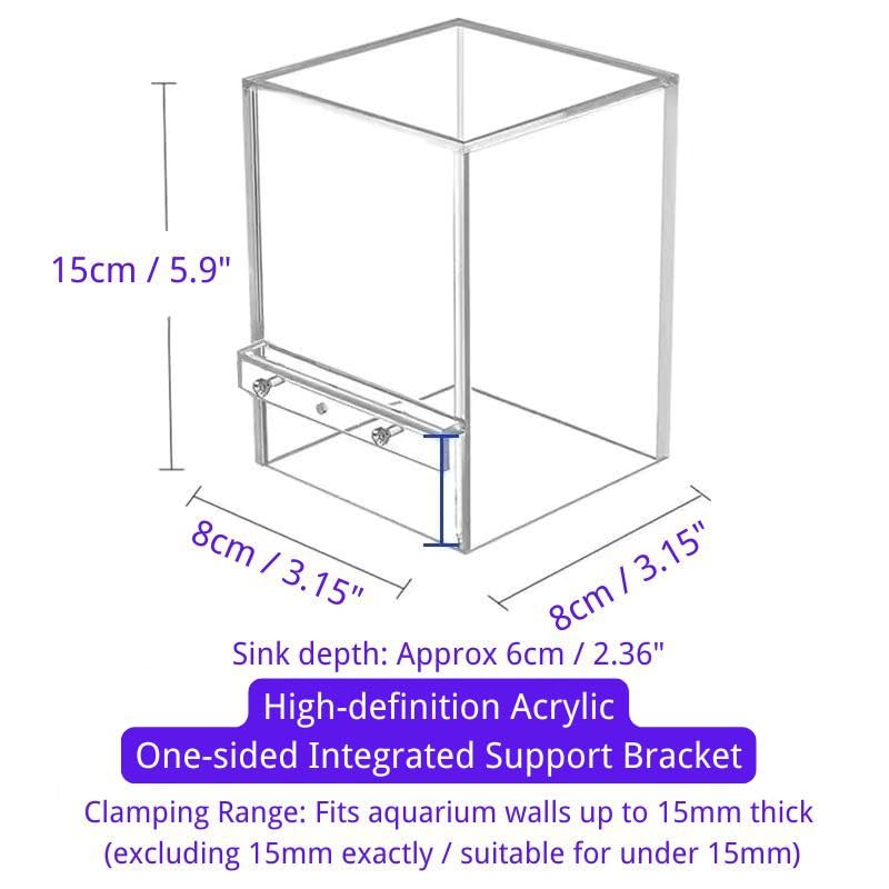 AeroAquarium Negative Pressure Fish Tower, Anti-Gravity Desktop Aquarium with Self-Filling Water Column, Vacuum Floating Fish Tank Decor for Betta, Zen Home Office Decor Gift (5.9” * 3.15” * 3.15”) - size: 5.9” * 3.15” * 3.15”