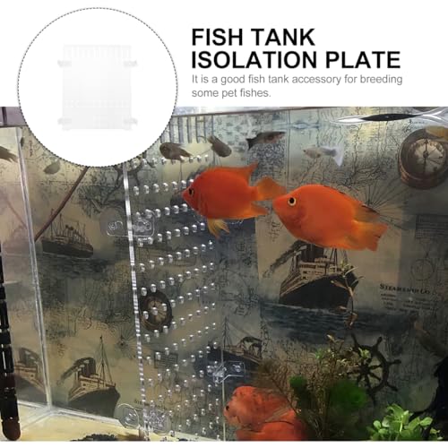 Aquarium Fish Tank Divider 11.81X9.84 Inch Clear Acrylic Isolation Board Transparent Tank Separator for 10-20 Gallon Aquariums Breeding and Separation