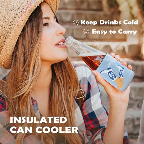 4 Pack Western Coastal Cowgirl Reusable Neoprene Insulator Cup Sleeve for Cold and Hot Drinks, Western Preppy Beach Coastal Cowgirl Can Drink Sleeves Cooler Sleeves Gifts for Women - color: Coast Cowgirl（Howdy)-cup
