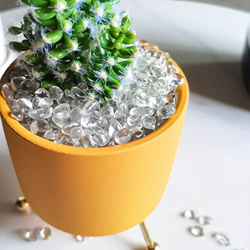Keedolla Aquarium Clear Glass Stones Pebbles for Fish Tank, 0.93LB Fish Tank Marbles Beads Gems Gravel Rocks for Aquarium, Vase Fillers, Succulent Plants Decor - color: Clear, size: 0.93 Pound