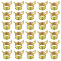 PATIKIL Spring Band Hose Pipe Clamps for 12-13.6 mm OD Hose, 30 Pack Silicone Vacuum Constant Tension Band Clips for Fuel Line Silicone Air Hose Tube Water Pipe, Gold - size: 12-13.6 mm