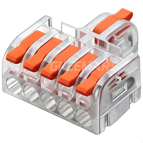 10Pcs Mini Electrical Wire Connectors, DIY Splicing into 4/6/8/9/10 Way Quick Connector Terminal Blocks (1 in 5 Out, PC) - style: 1 in 5 out, PC