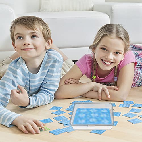 IOUKUKI 4 Pcs Blank Playing Card Cases, Clear Plastic Deck Box Holders for Game Cards & More