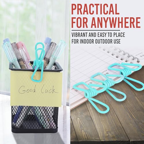 30 Pack Blue Chip Bag Clips for Food - PVC 2 Inch Coated Sealer for Sealing Food - Paper Holder, Clothesline Clip for Laundry Hanging, Kitchen Bags, Multipurpose Clothes Pins - color: Blue