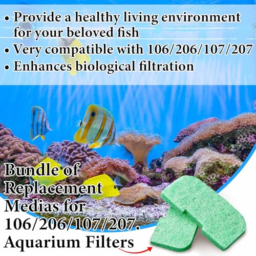 Threlaco 10 Pack Compatible with Fluval 106/206/107/207 Phosphate Remover Pads, Aquarium Canister Filter Media Replacement Pads for Fish Tank (Green) - color: 106/107/206/207 Phosphate Remover