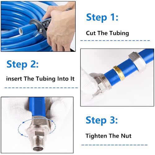 Straight Air Piping Fittings,Shop Compressed Air Line System fittings 3/4"Straight Air Line Fittings Tubing x 1/2" Male NPT Threads Adapter Fittings,Brass-Nickel Plated rapid air system fittings 2pc - size: 1/2