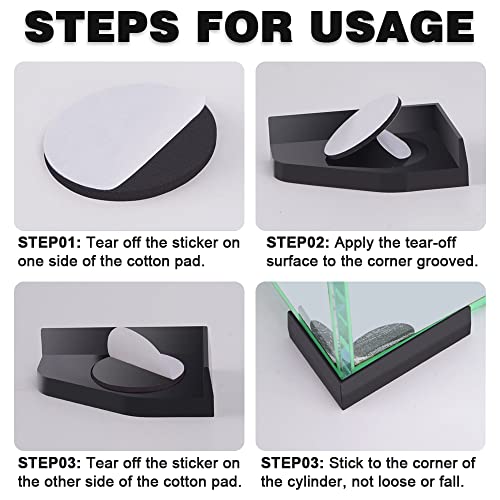 Aquarium Corner Protectors - 8pcs Anti-Vibration & Anti-Skid Pads, Guards for Fish Tank Stand Furniture