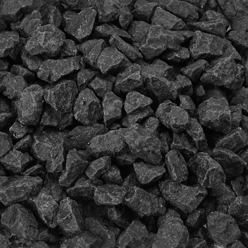 NUPICK 10 Pound Gravel Rocks, 0.5-0.7 Inches Polished Pebbles for Plants, Fish Tank, Clear Vase and More, Natural Black Stones - color: Black, size: 0.5-0.7"-10lb
