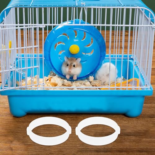 Toyvian Hamster Tunnel Connector Rings, 20pcs Universal DIY Cage Tube Connectors for Small Animal Habitats Replacement Connecting Plates for Gerbils Mice Rats White Plastic Accessories