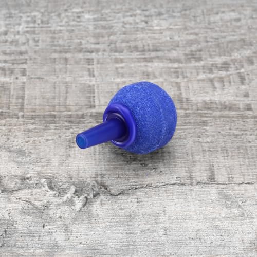 OTOTEC 20Pcs Round Aquarium Air Stones 4mm Fish Tank Round Air Bubble Stones for Pond Aquarium Pond Air Pumps 20x4mm Blue Air Stone