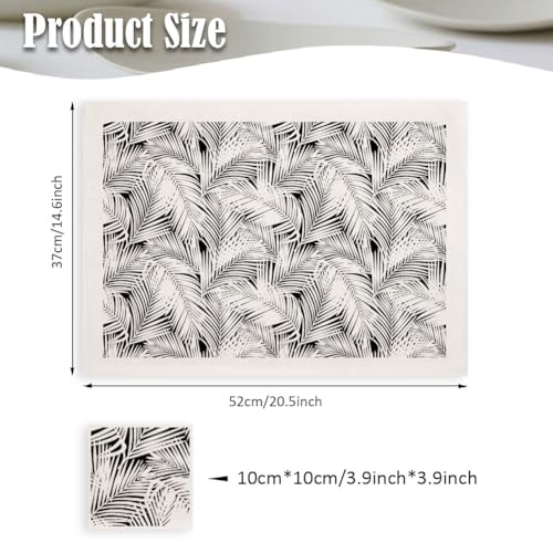 SUPERDANT 4PCS Palm Leaf Underglaze Paper Transfer Tropical Leaves Transfer Papers for Clay Ceramic Porcelain Under Glaze Transfers for Pottery Enamel Decals Black Underglaze Decal Handcrafted Gifts - style: Palm Leaf