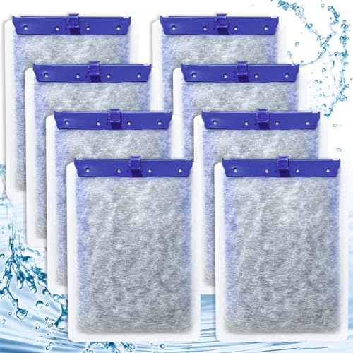 Large Aquarium Filter Cartridges Compatible with Tetra Whisper Bio Bag for Aquariums, Fish Tank Filter Large Fit for Tetra Whisper Filter 20i 40i/ IQ 20 30 45 60/ PF20 30 40 60, 8PCS Filters - size: Large,8 Pack
