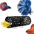 Betta Fish Hammock Hideout Aquarium Cave, Black Metal Hollow Cylinder Tunnel for Betta Resting Spot, Floating Betta Log Alternative, Shrimp Cave, Bettas Enrichment Toys Fish Tank Accessories - color: Fish Hammock - a