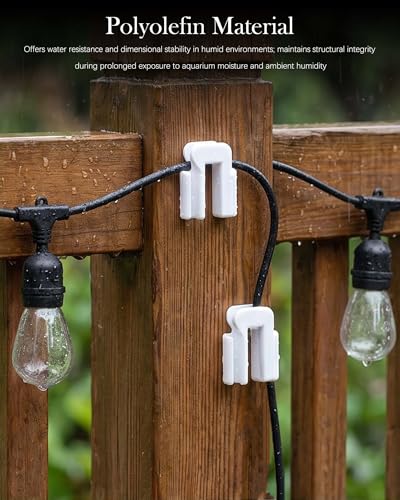 4 Packs Aquarium Air Pump Accessories,Cord Organizer Clips for Fish Tank Air Hose, USB Cables, Lighting Wire Indoor/Outdoor Wire Management (Black) - color: Black