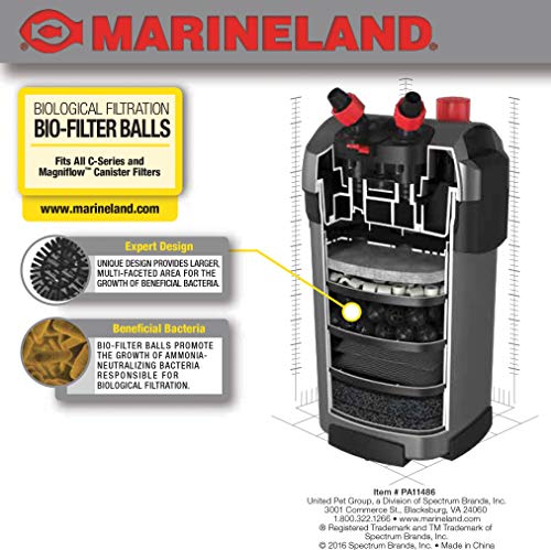 Marineland Bio-Filter Balls, 90 Count, Support Biological Aquarium Filtration, Rite-Size S, T and X, Fit All C-Series and Magniflow Canister Filters - size: 90 Bio-Filter Balls