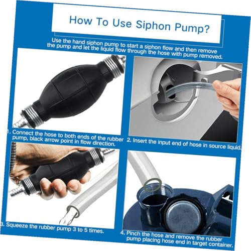Manual Water Suction Hose and Car Guide Oil Tube Siphon Pump Set for Fish Tank and Automotive Fluid Transfer