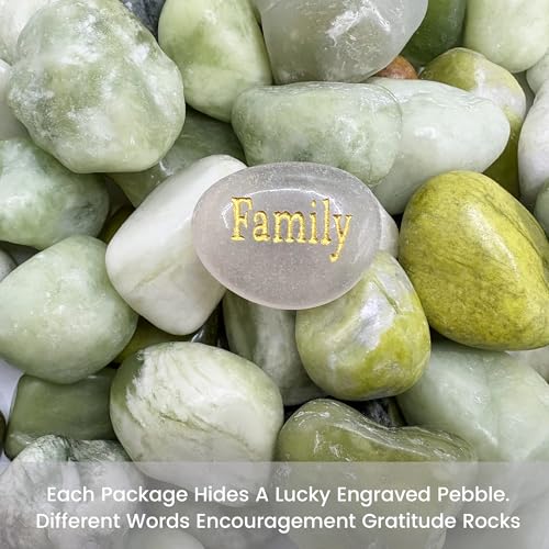 SIDONG 5 LB Jade Pebbles, 1.2-2Inch Natural Decorative Polished Jade Stones, Jade River Rocks for Succulents, Cactus, Vases, Indoor Plants, Garden Landscaping, Bamboo - color: Jade, size: 5 lbs,1.2-2inch
